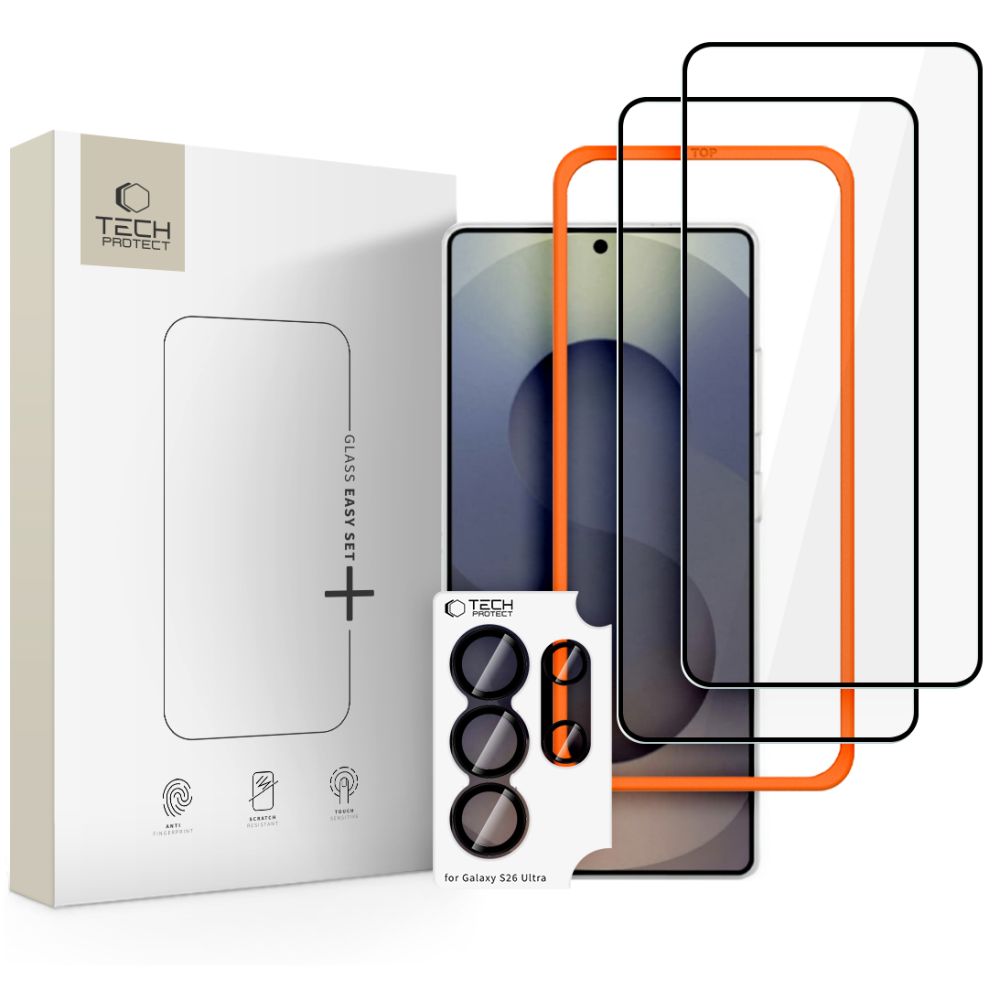 Hærdet Glas Tech Protect Easy Set+ 3 Pack Galaxy S26 Ultra Black