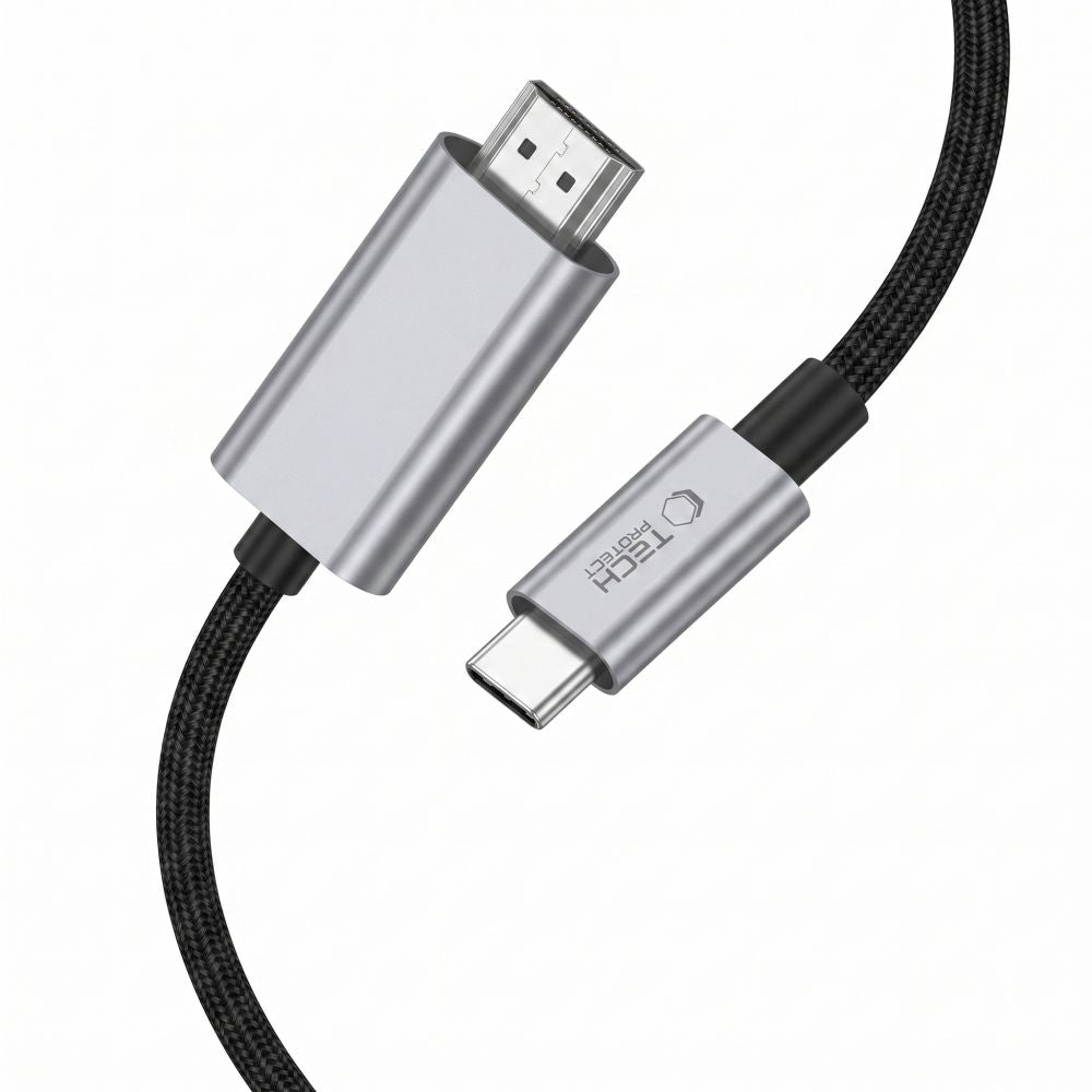 Tech Protect Ultraboost Kabel Usb C Til Hdmi 2.1 8 K 60 Hz 200 Cm Jerngrå