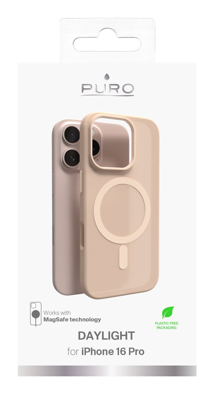 PURO Daylight mobiltelefon etui 16 cm (6.3") Cover Beige, Gennemsigtig