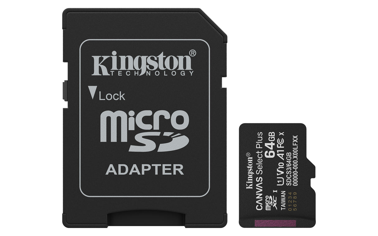 Kingston Technology Canvas Select Plus Gen3 MicroSDXC 64GB 100 MB/s