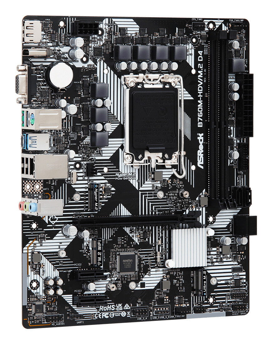 ASRock B760M-HDV/M.2 D4 Micro-ATX LGA1700 Intel B760