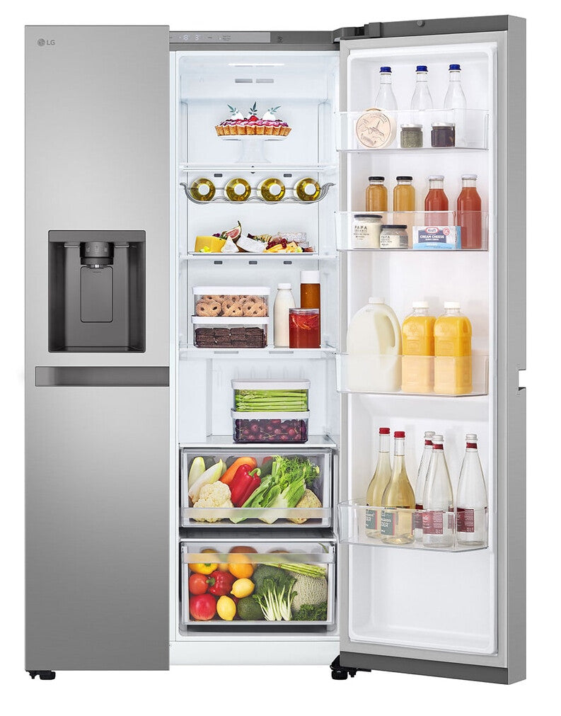 LG GSJC40PYPE side-by-side køle-fryseskab Fritstående 638 L Sølv