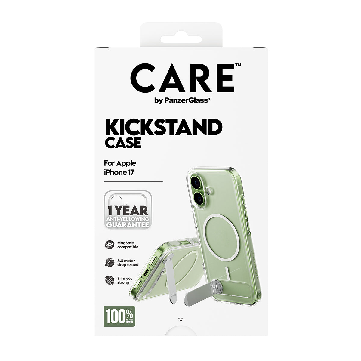 PanzerGlass CARE by ® Feature Case Transparent m. Kickstand & MagSafe iPhone 17