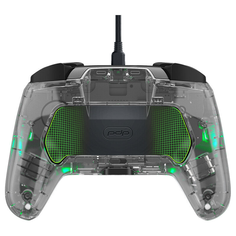 PDP Afterglow Deluxe+ Transparent USB Gamepad Analog/digital Nintendo Switch, Nintendo Switch OLED