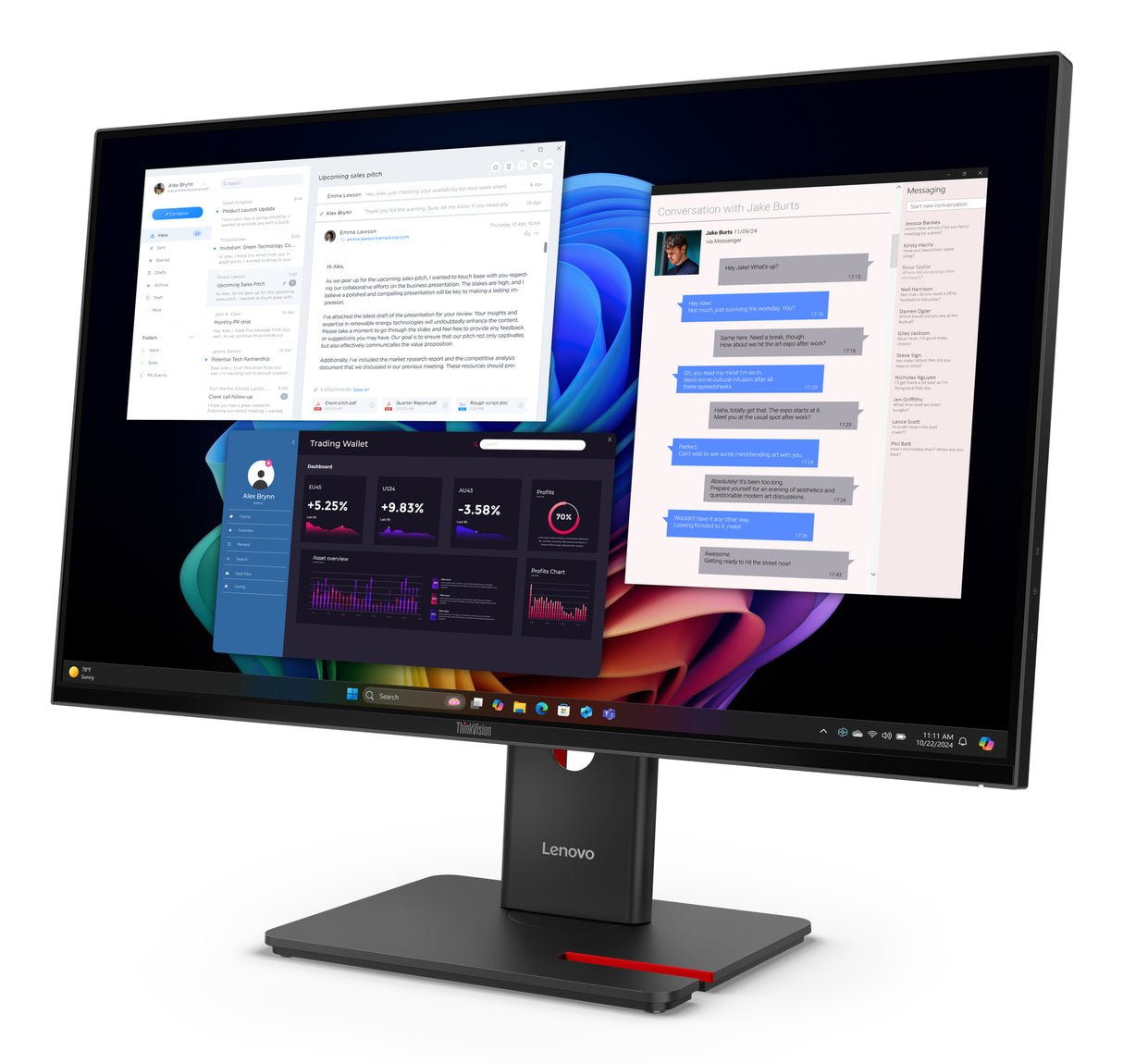 Lenovo ThinkVision T27UD-40 27 IPS 3840 x 2160 (4K) HDMI DisplayPort USB-C 60Hz