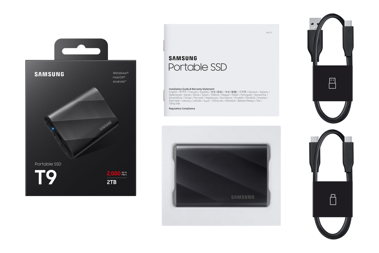 Samsung MU-PG2T0B 2 TB USB Type-C 3.2 Gen 2 (3.1 Gen 2) Sort