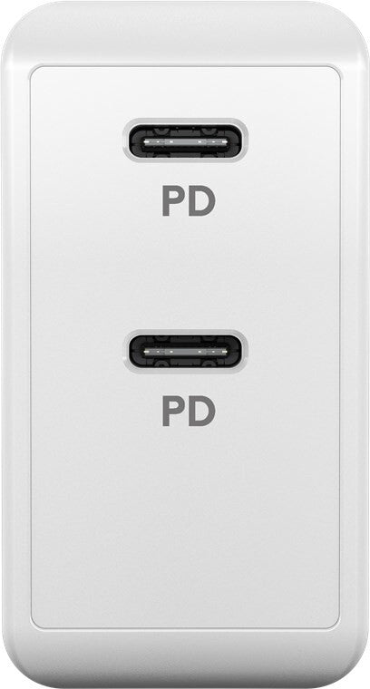 Goobay PD Dual USB-C Hurtigoplader 36W - Hvid