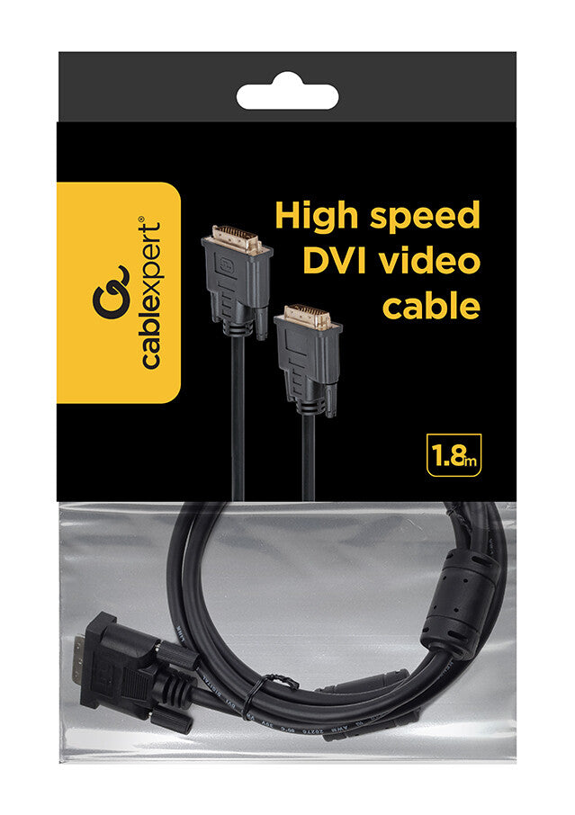 Gembird CC-DVI2-BK-6 DVI kabel 1,8 m DVI-D Sort