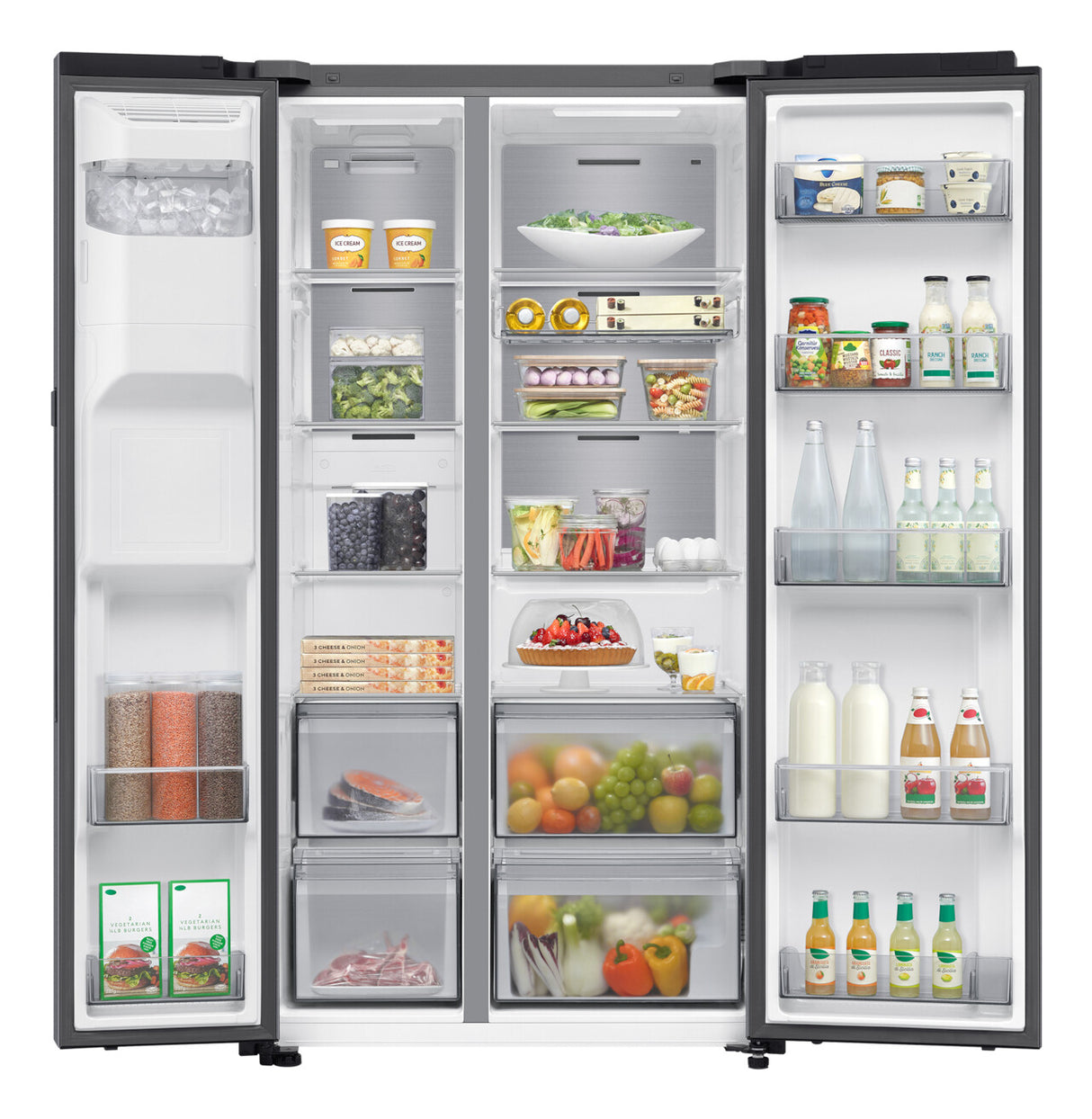 Samsung Series 9 RS90F64EDT side-by-side køle-fryseskab Fritstående 621 L Rustfrit stål