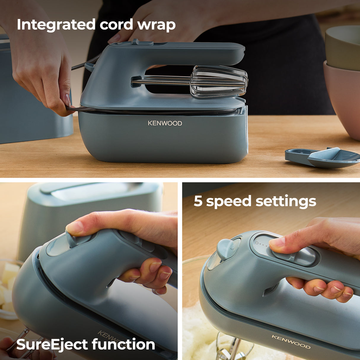 Kenwood HMP40.000GY Håndmixer 350W Blå