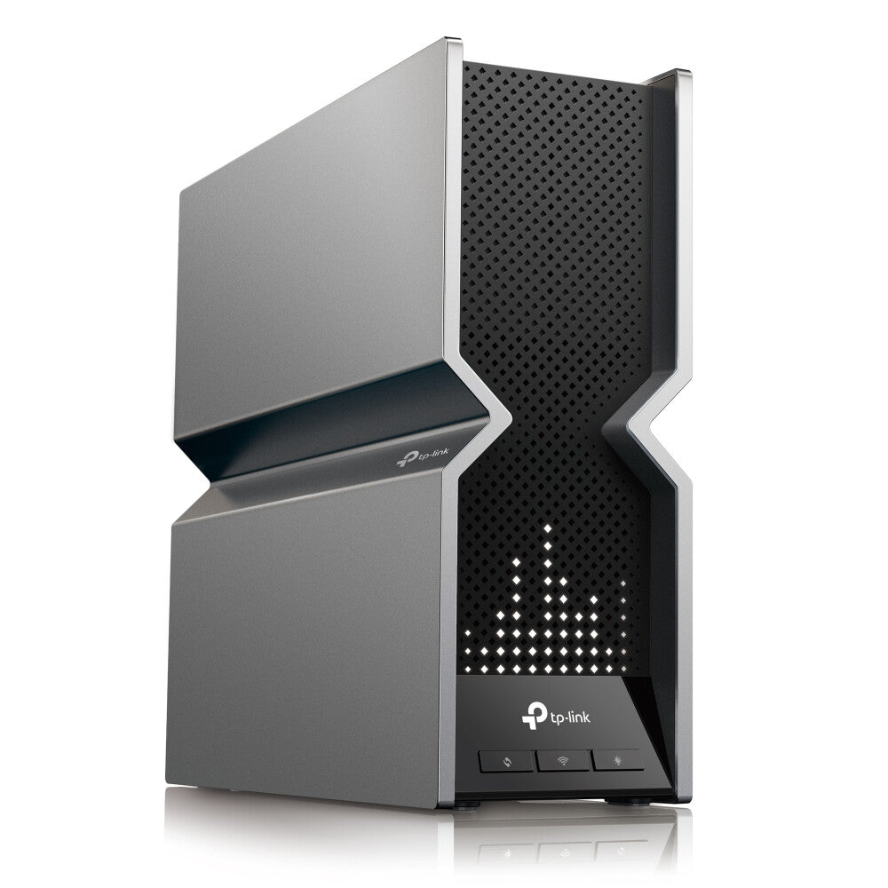 TP-Link Archer BE800 trådløs router Multi-Gigabit Ethernet Tri-band (2,4 GHz/5 GHz/6 GHz) Sort, Rustfrit stål
