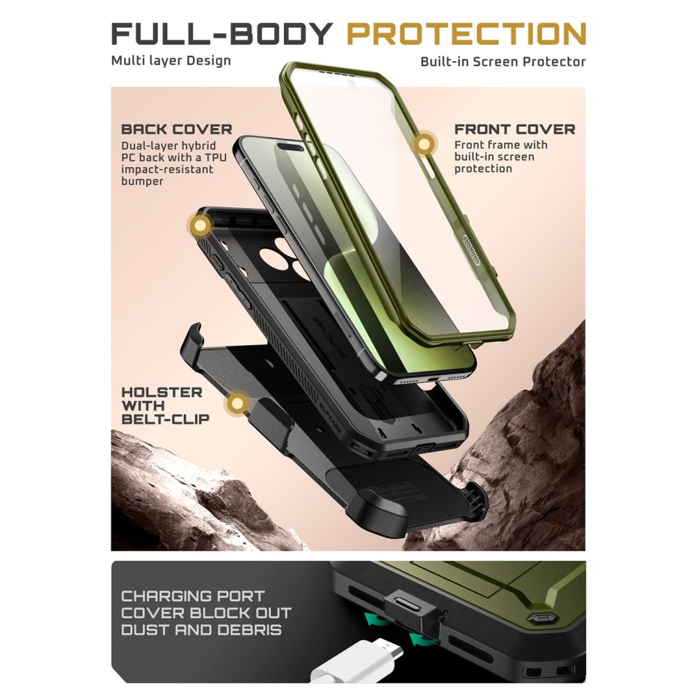 Supcase UB Pro Case til iPhone 17 Pro - Grøn