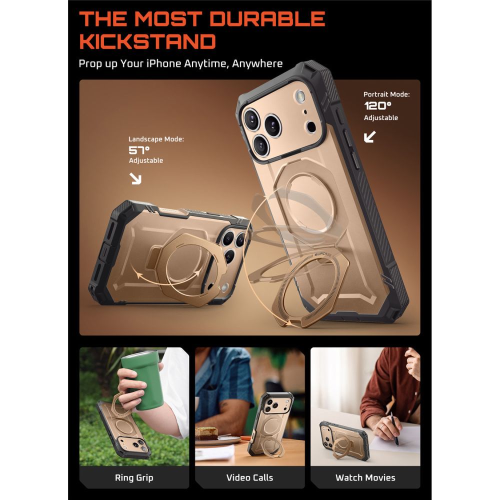 Supcase UB Grip Pro Mag MagSafe Case til iPhone 17 Pro - Guld