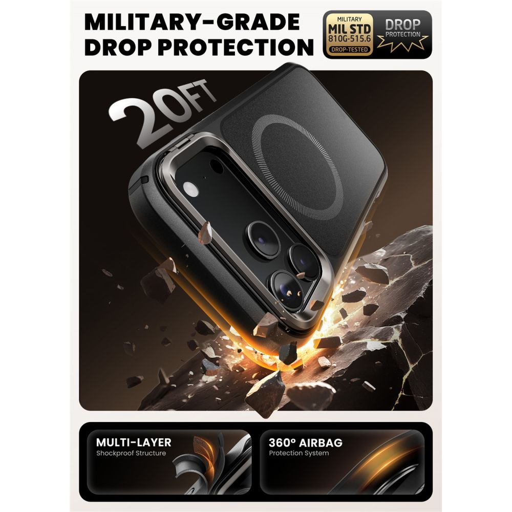 Supcase IBLSN Ares Flip Mag MagSafe Case til iPhone 17 Pro Max - sort