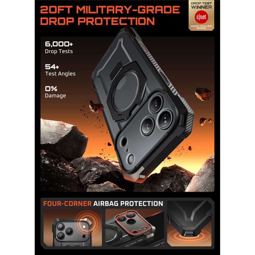 Supcase UB Grip Mag MagSafe Case for iPhone 17 Pro Max - Black
