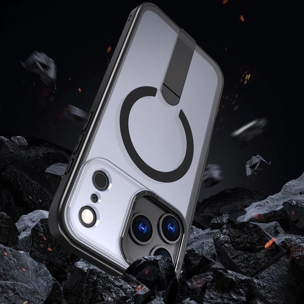 Hybrid Armor X Case til Samsung Galaxy S26 Ultra med Stand, Kompatibel med MagSafe - sort