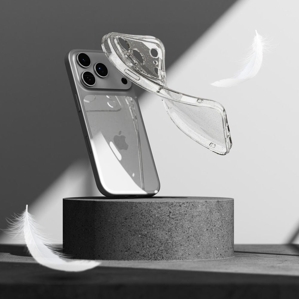 Ringke Air Case til iPhone 17 Pro Max - Clear og Glitter