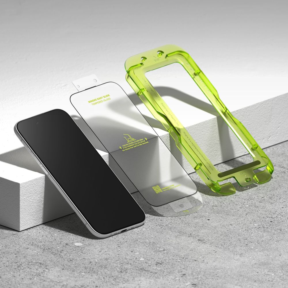 Ringke Easy Slide 2-pack hærdet glas til iPhone 17 Air - sort