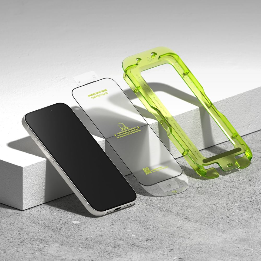 Ringke Easy Slide 2-pack hærdet glas til iPhone 17 - sort