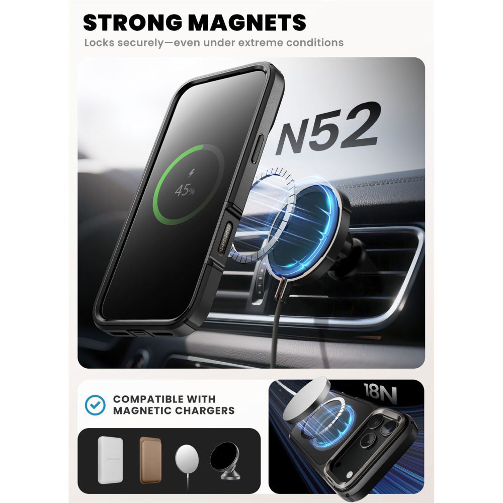 Supcase IBLSN Ares Flip Mag MagSafe Case til iPhone 17 Pro - sort