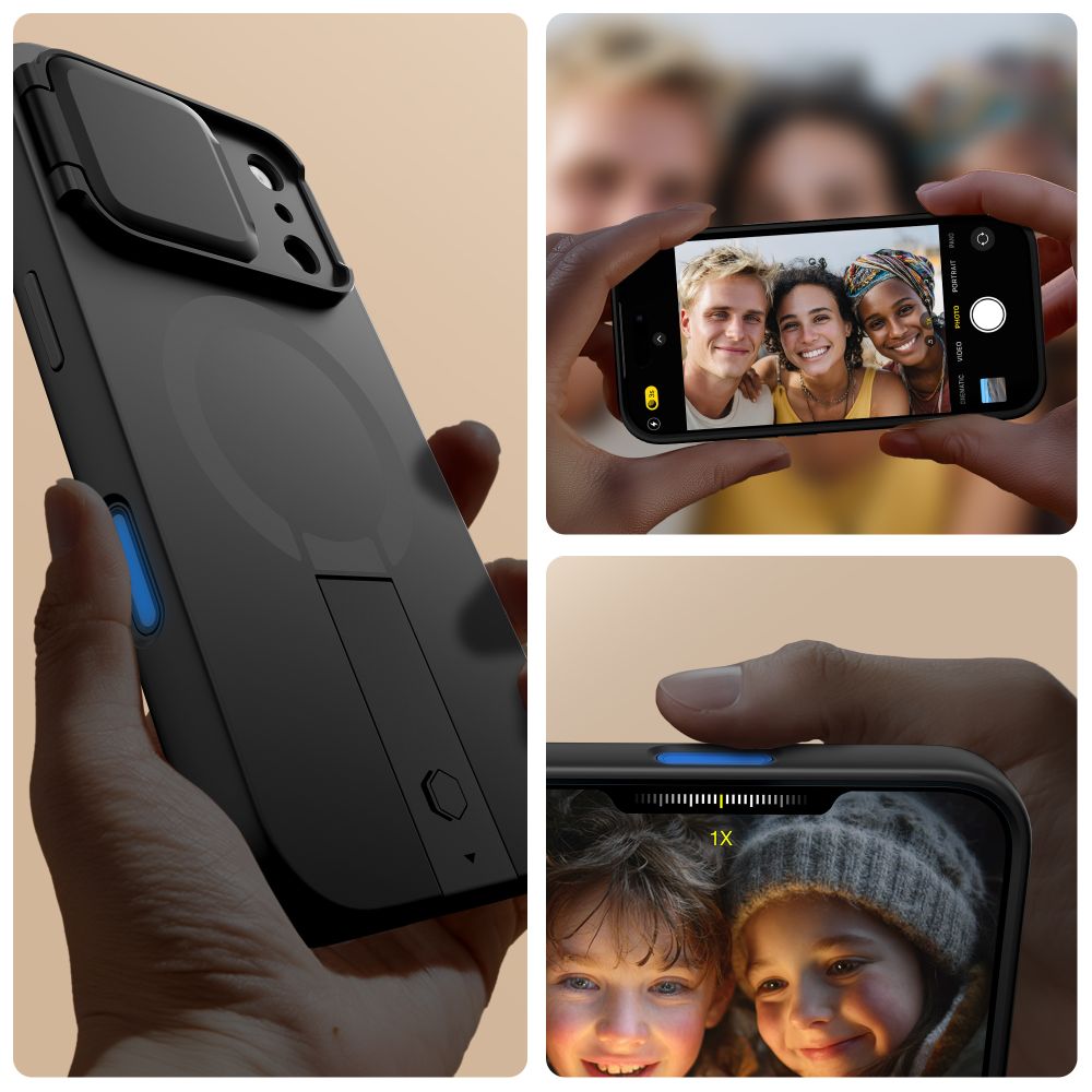 Tech-Protect Kevlar Aura MagSafe Case til iPhone 17 Pro - sort