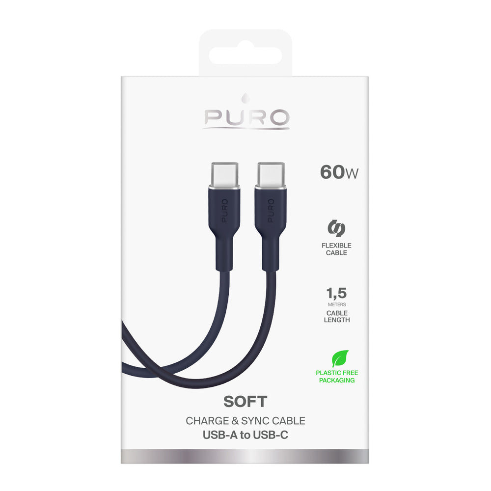 Puro ICON USB-C - USB-C Cable 1.5m - Navy Blue