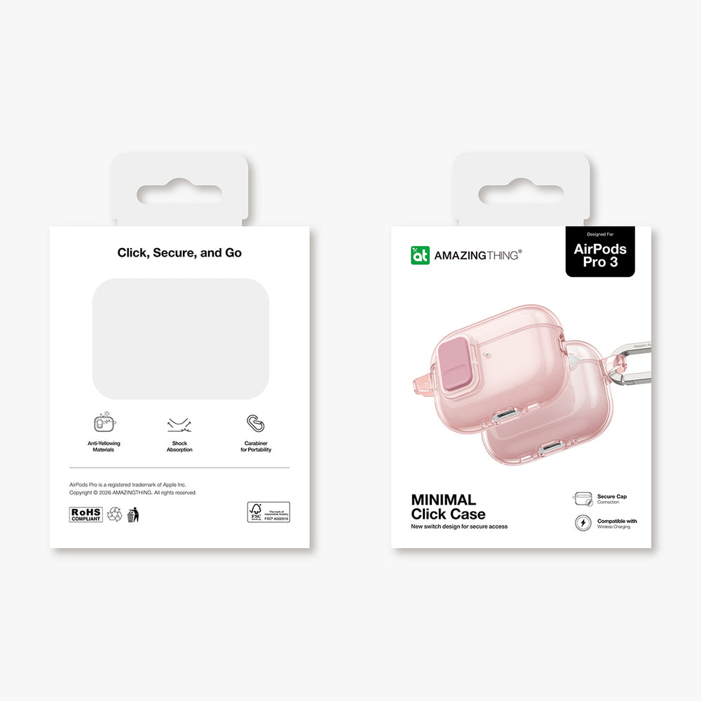 AmazingThing minimal case til AirPods Pro 3 - Pink