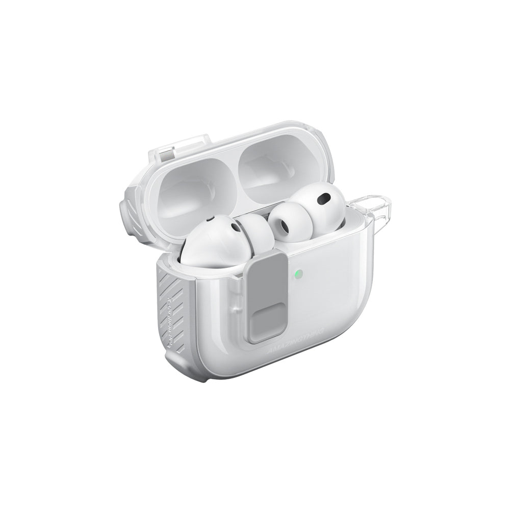 AmazingThing Titan Pro Mag Case Clear til AirPods Pro 3 - hvid