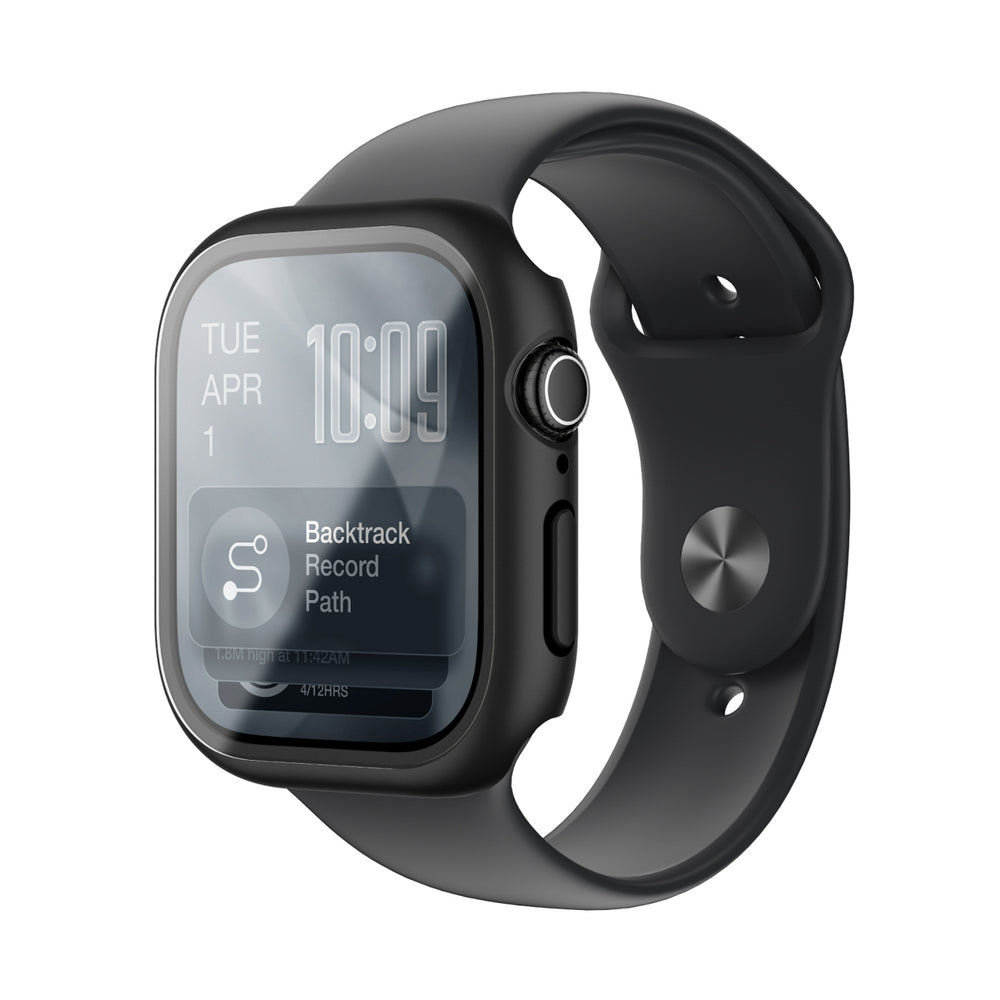 AmazingThing Radix Glass Screen Protector with Case for Apple Watch Series 11 46mm - Black