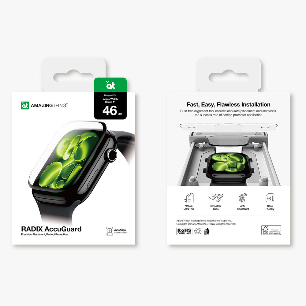 AmazingThing Radix protective foil for Apple Watch Series 11 46 mm