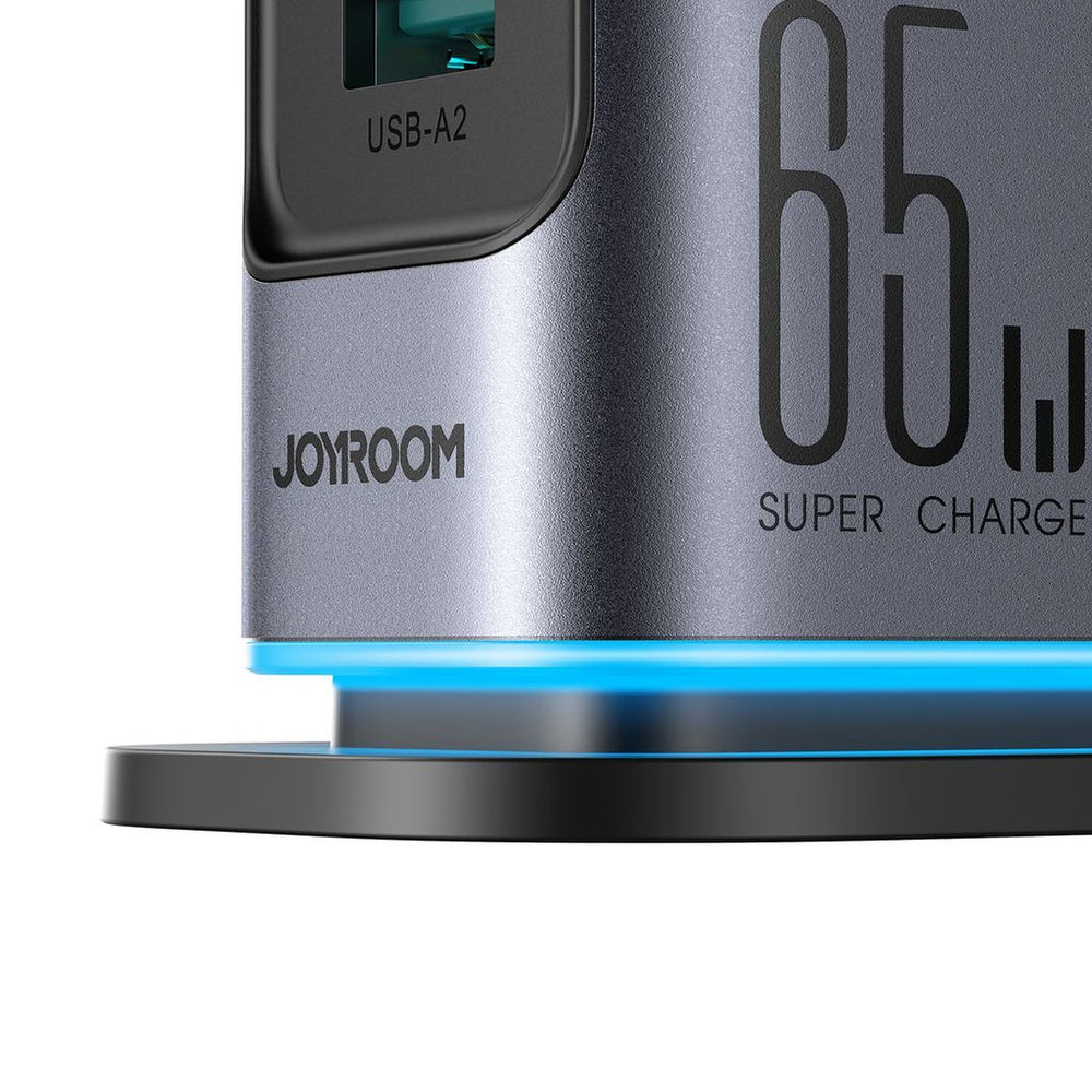 Joyroom JR-TCM02 GaN 65W oplader opladningsstation 4xUSB-C 2xUSB-A UK plug - grå
