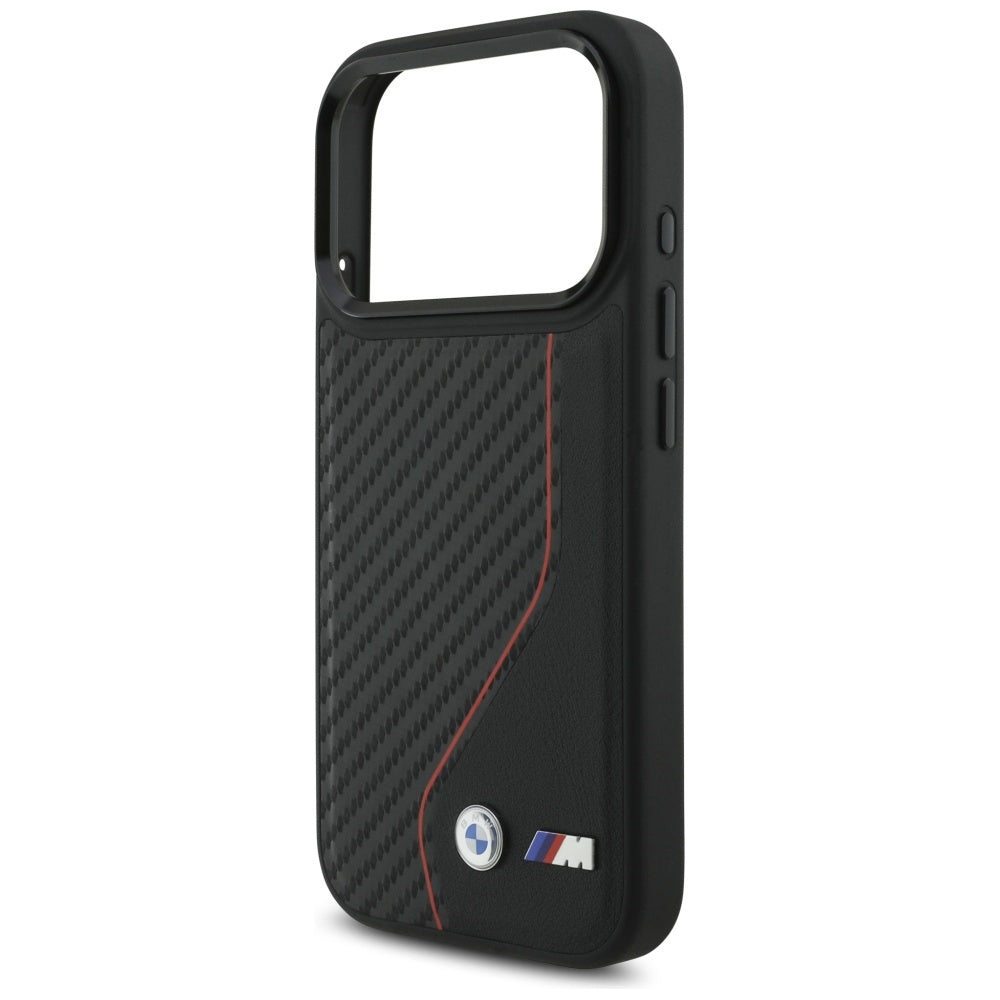 BMW M Carbon Line & Logo MagSafe Case til iPhone 17 Pro - Rød