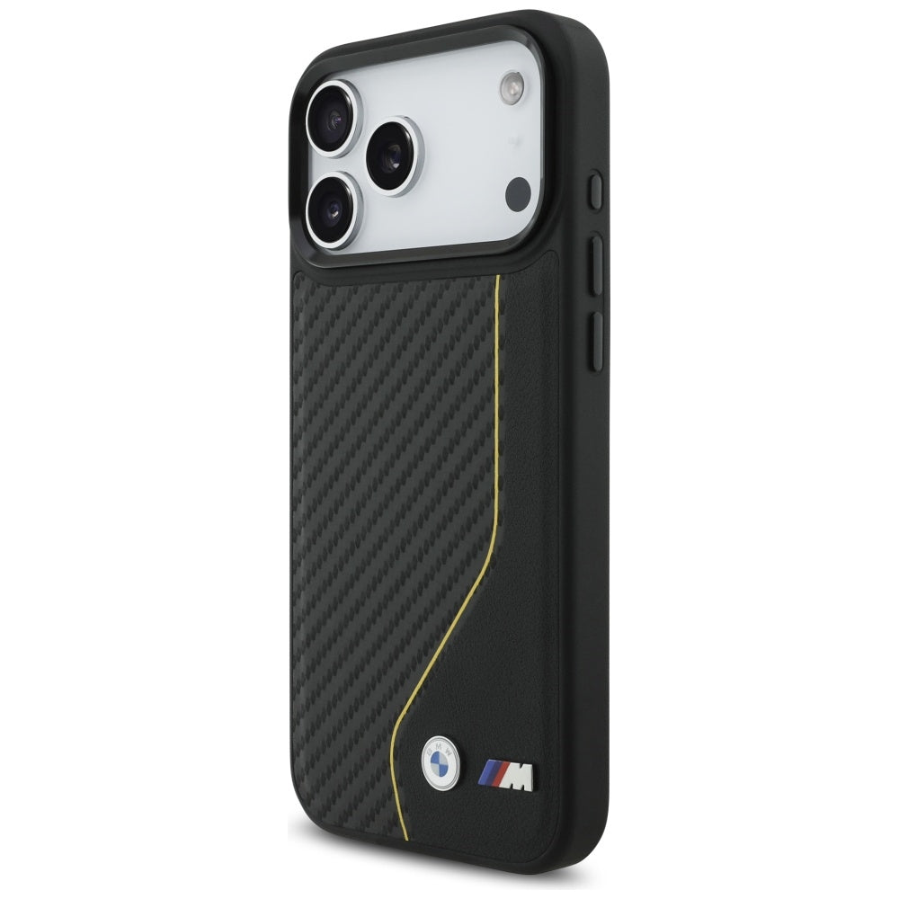 BMW M Carbon Line & Logo MagSafe Case til iPhone 17 Pro Max - Gul