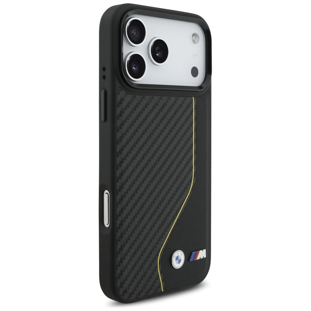 BMW M Carbon Line & Logo MagSafe Case til iPhone 17 Pro Max - Gul