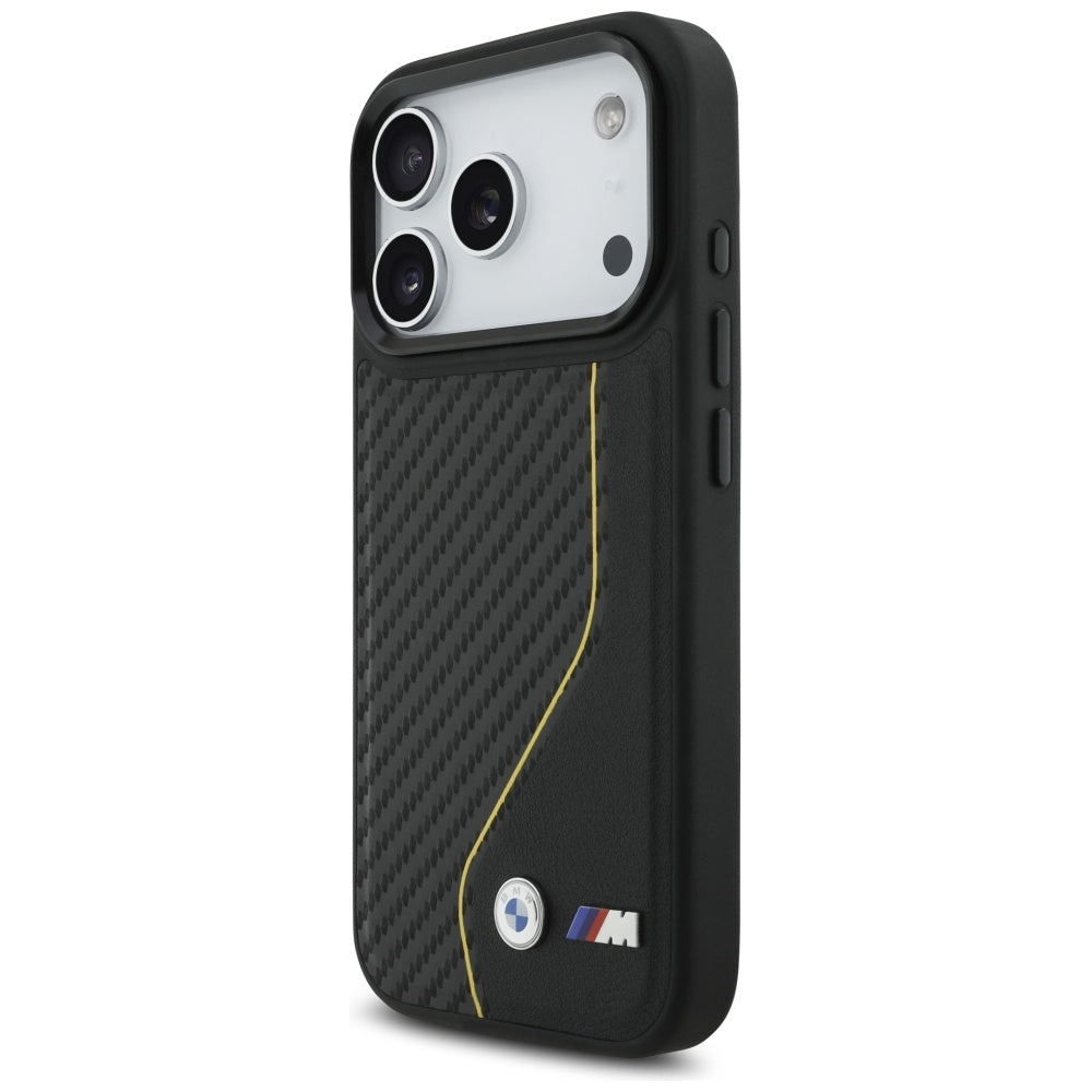 BMW M Carbon Line & Logo MagSafe Case til iPhone 17 Pro - Gul