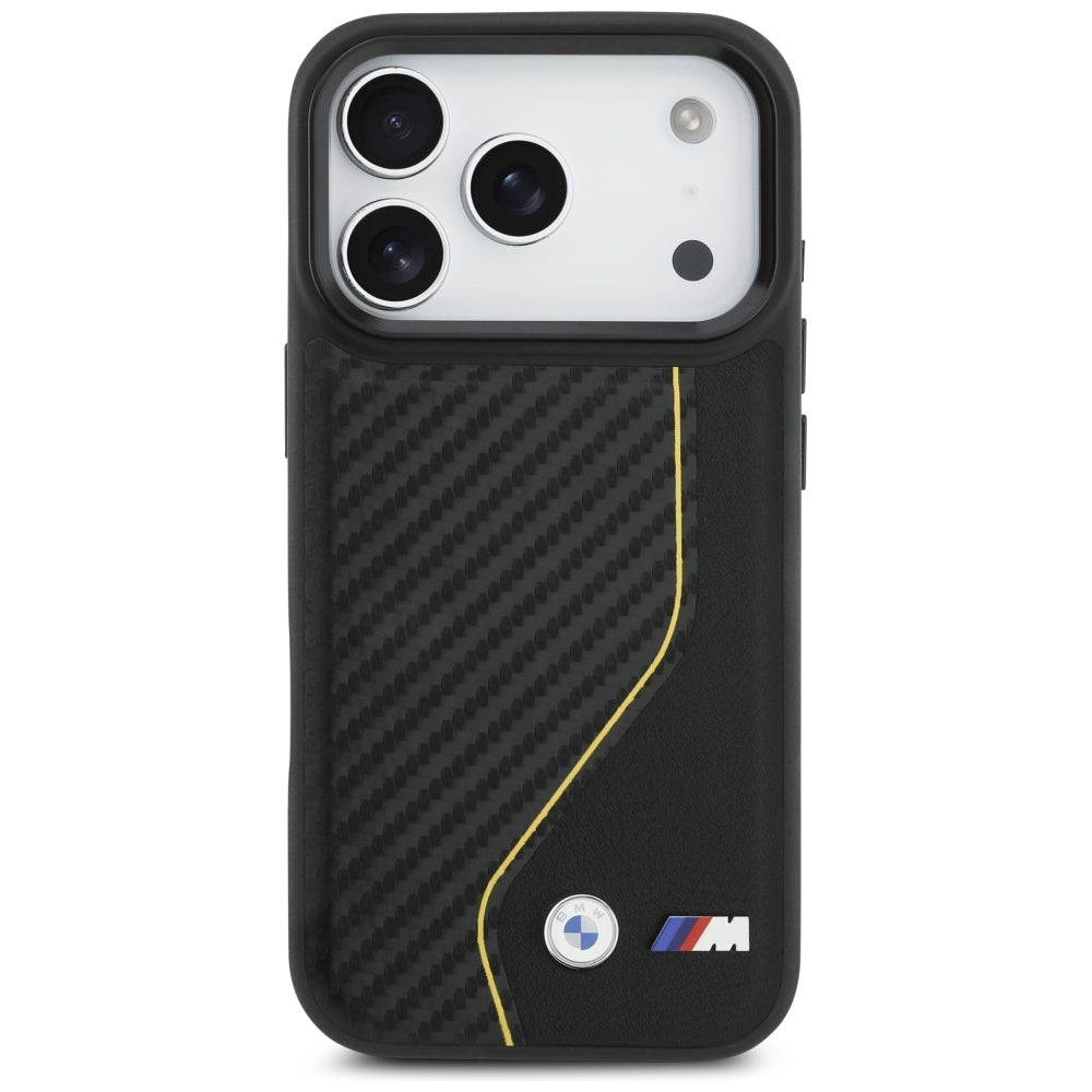 BMW M Carbon Line & Logo MagSafe Case til iPhone 17 Pro - Gul