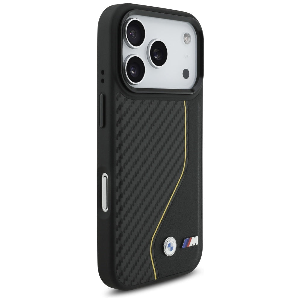 BMW M Carbon Line & Logo MagSafe Case til iPhone 17 Pro - Gul