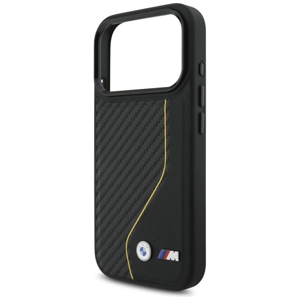 BMW M Carbon Line & Logo MagSafe Case til iPhone 17 Pro - Gul