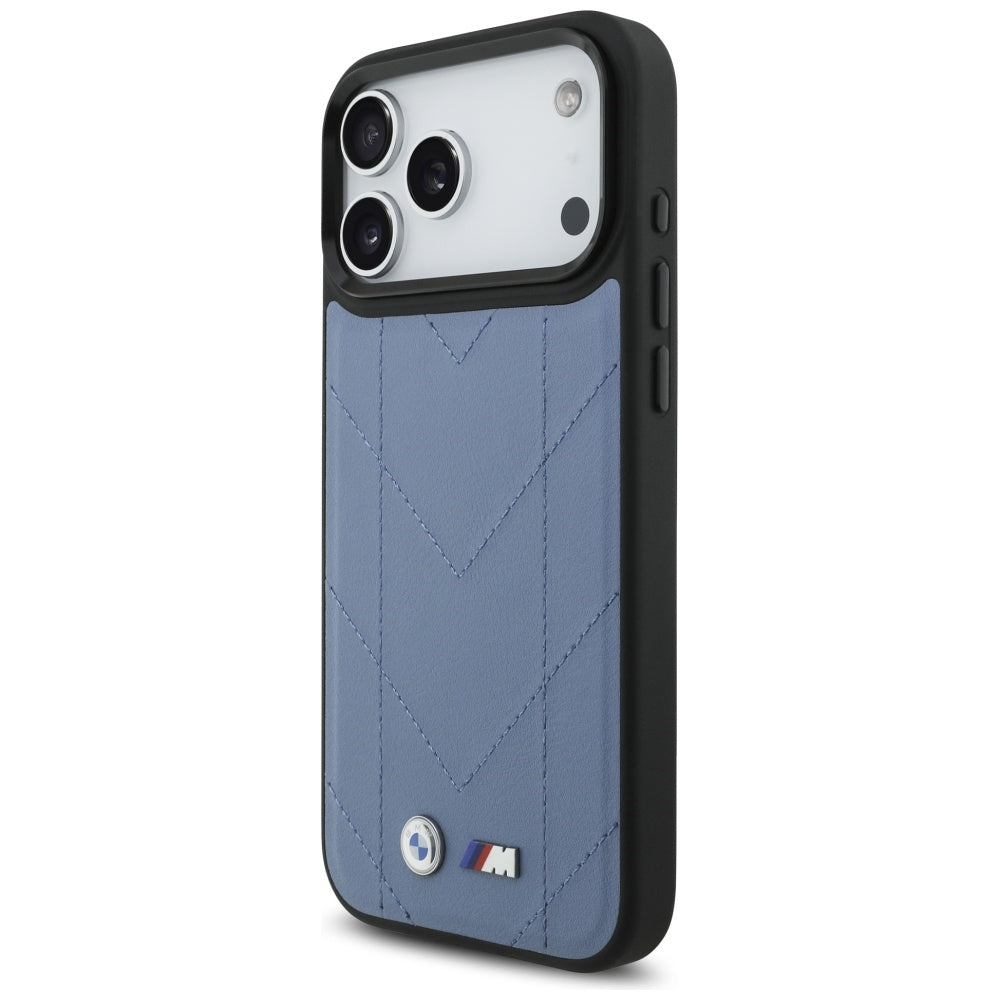 BMW M Quilted Logo MagSafe Case til iPhone 17 Pro Max - Blå