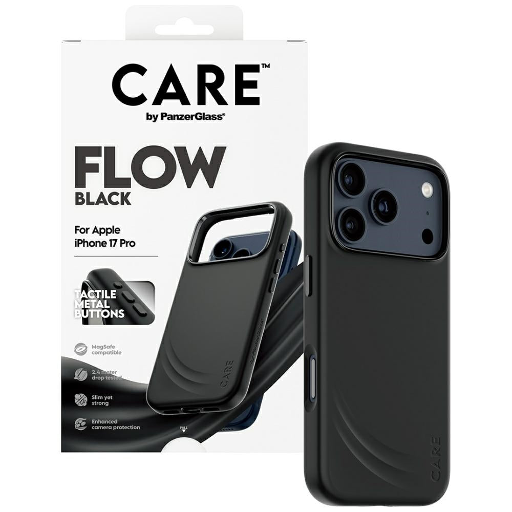 CARE af PanzerGlass Feature FLOW MagSafe Case til iPhone 17 Pro - sort