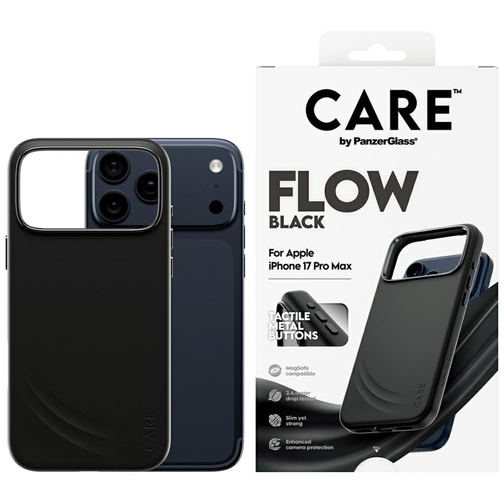 CARE af PanzerGlass Feature FLOW MagSafe Case til iPhone 17 Pro Max - sort