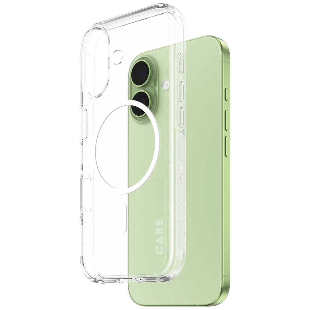 CARE af PanzerGlass Flagship Urban Explorer Case w. White MagSafe til iPhone 17 - Transparent