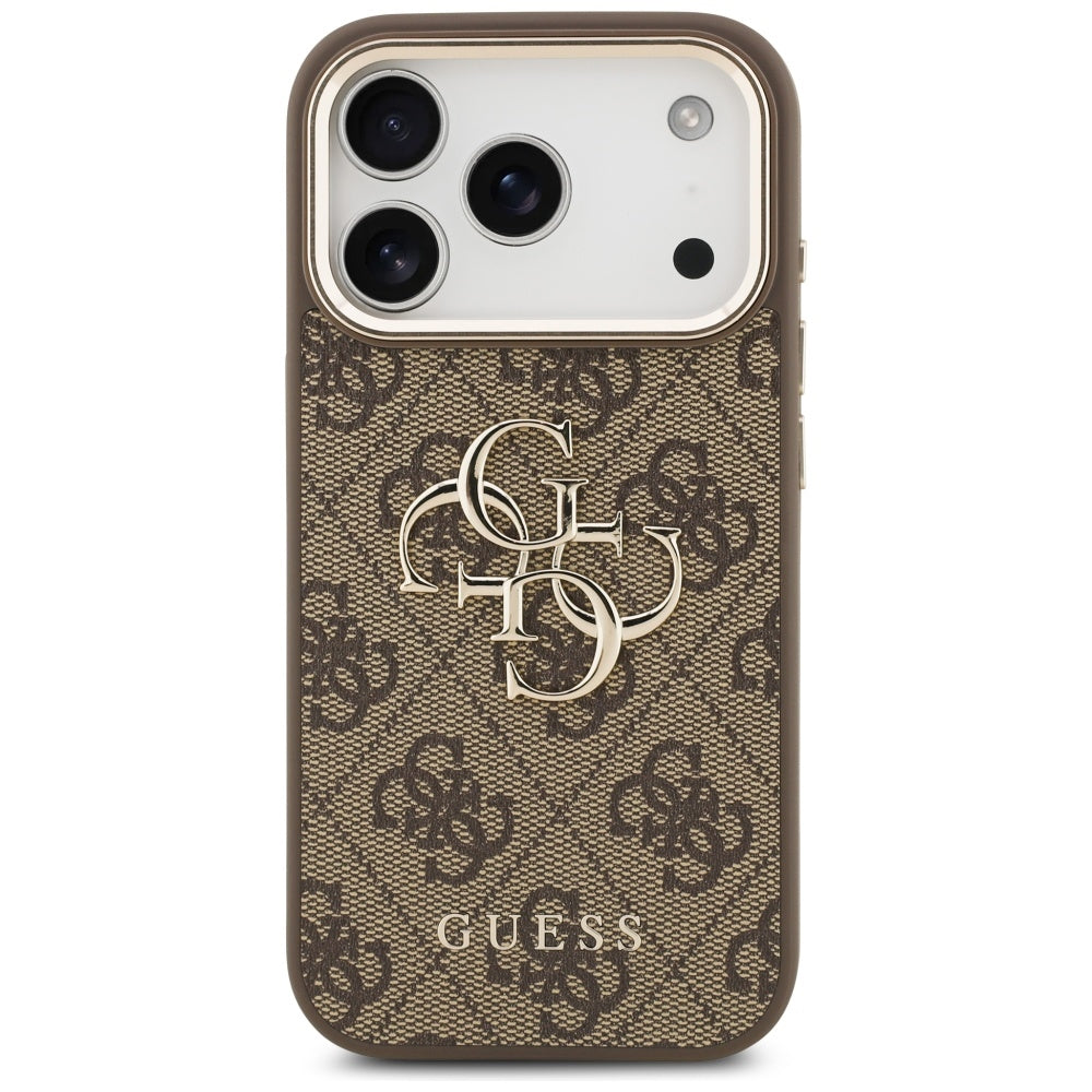 Guess 4G Big 4G Classic Logo Case til iPhone 17 Pro - Brunt og Guld