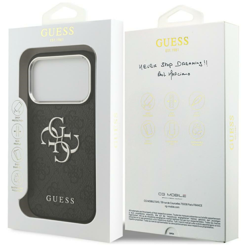 Guess 4G Big 4G Classic Logo-hylster til iPhone 17 Pro Max - sort