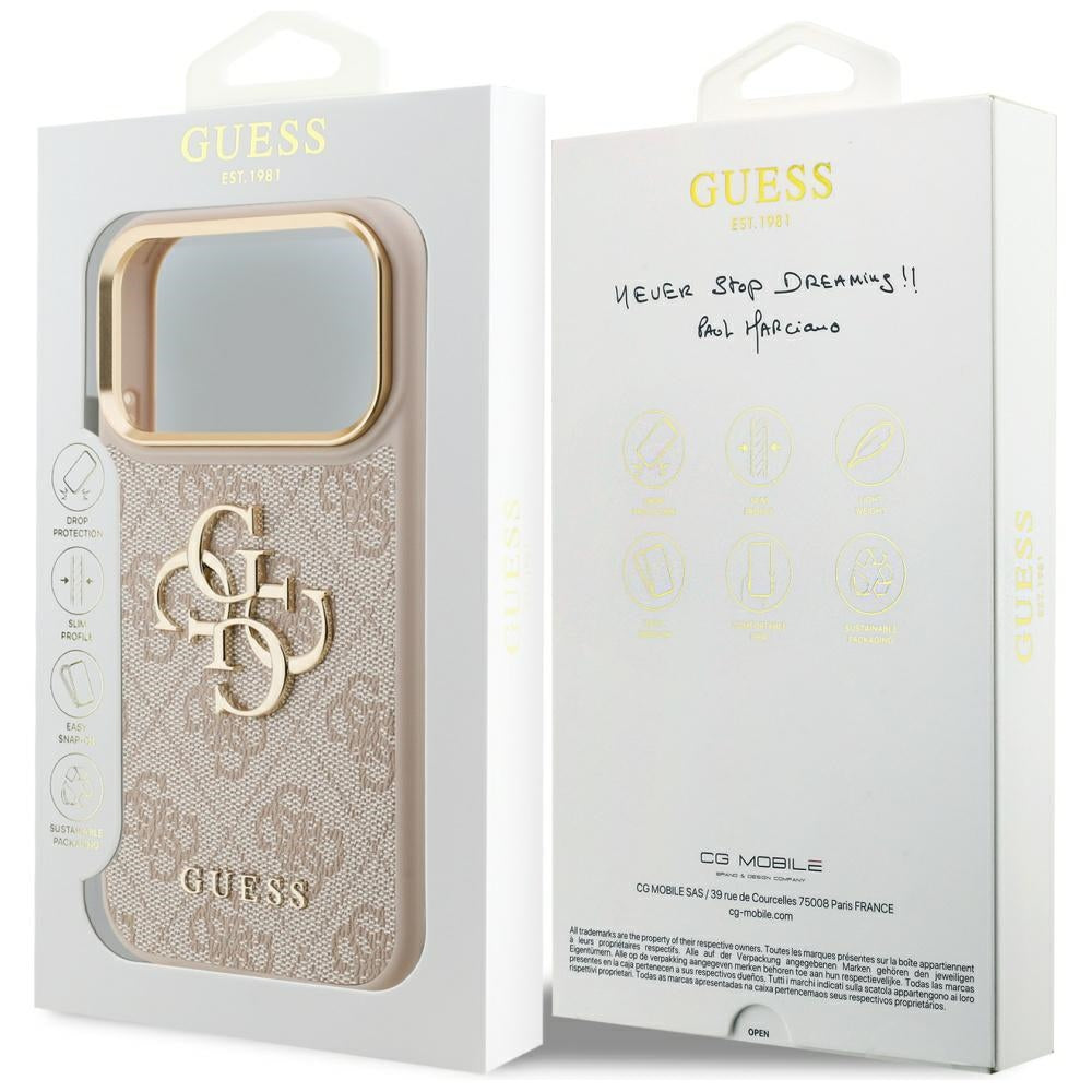 Guess 4G Big 4G Classic Logo Case til iPhone 17 Pro - Rose Gold