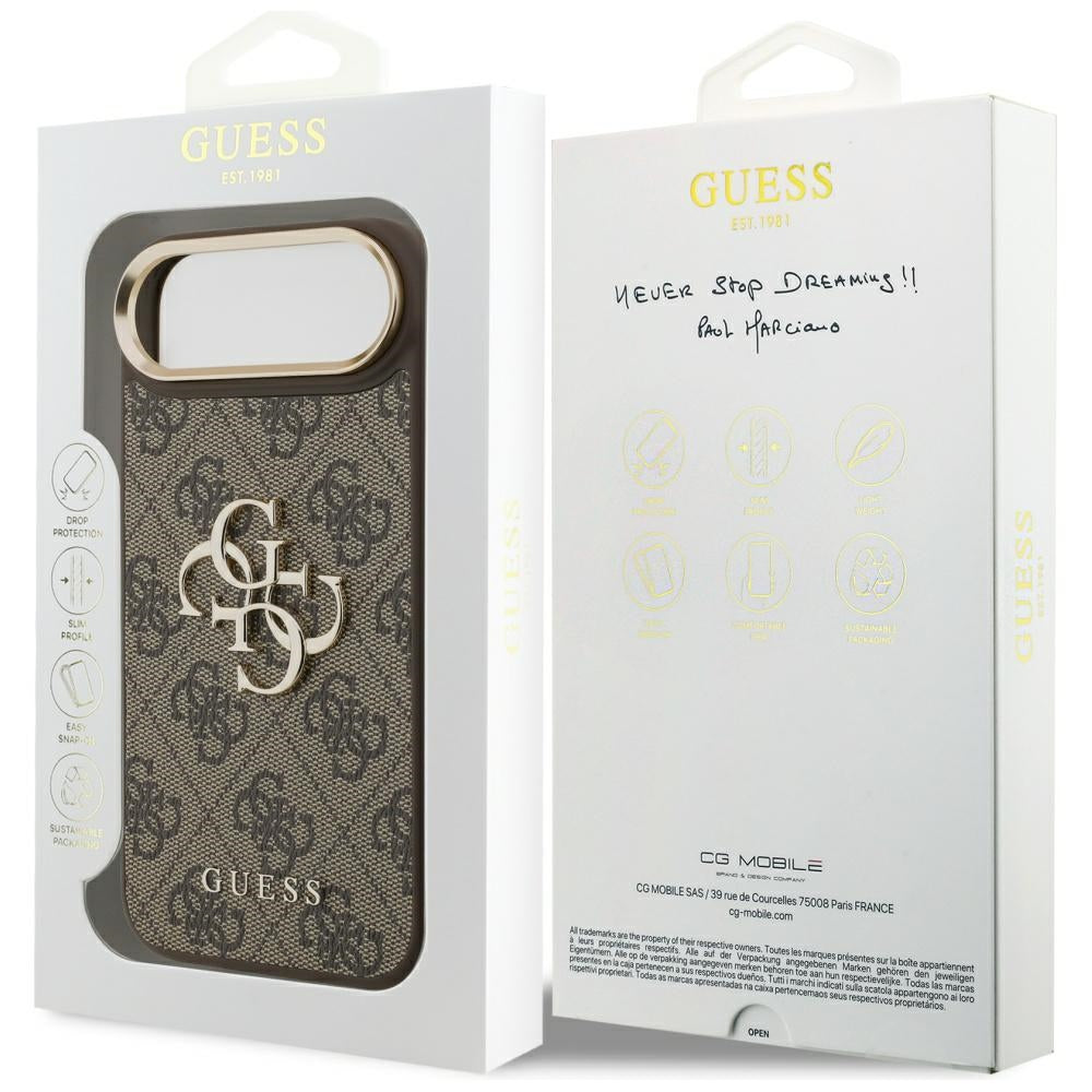 Guess 4G Big 4G Classic Logo Case til iPhone Air - Brunt og Guld