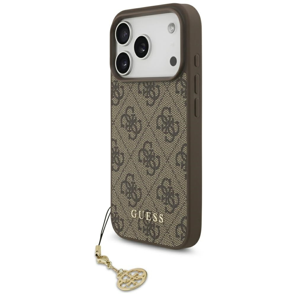 Guess 4G Charms Collection MagSafe-hylster til iPhone 17 Pro - brun