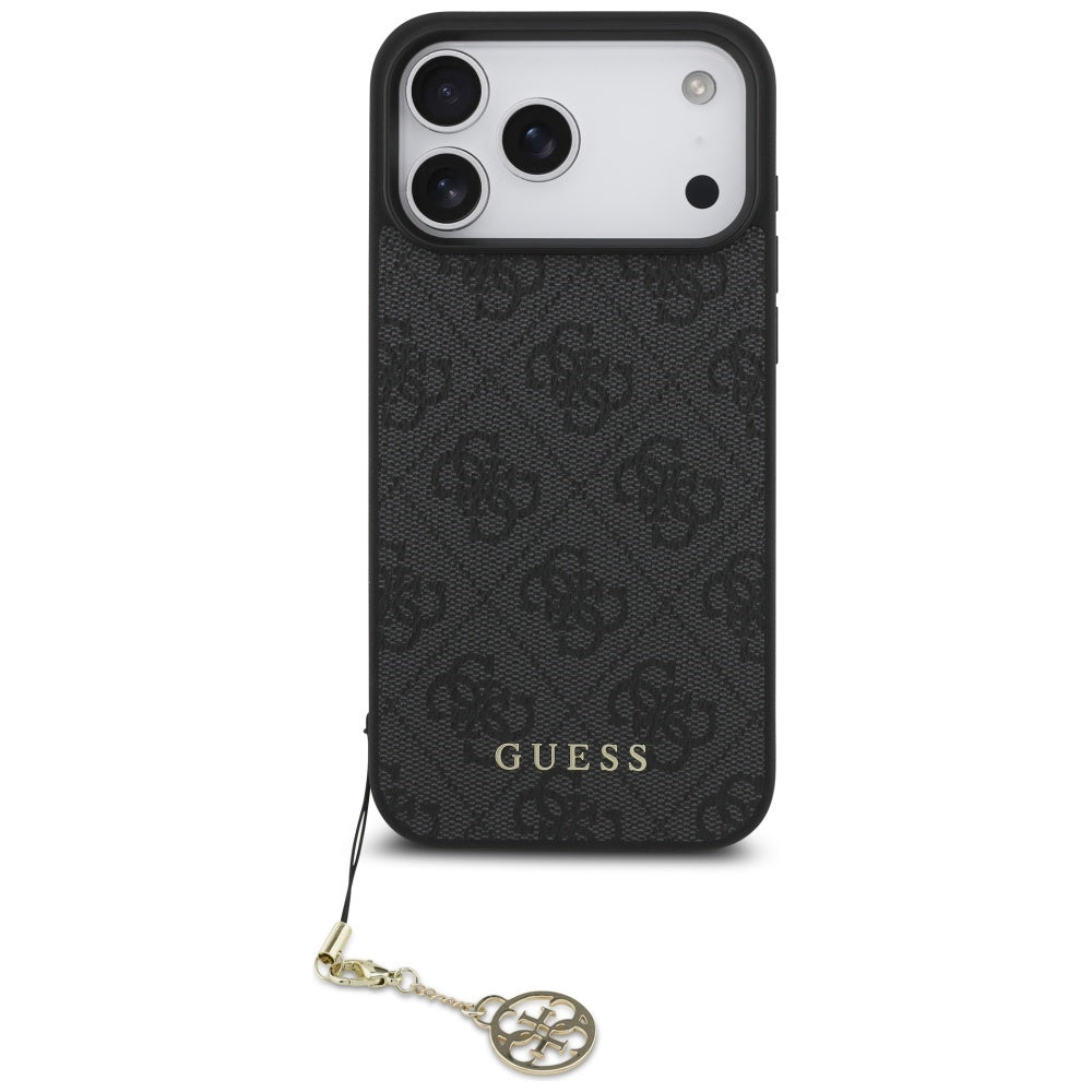 Guess 4G Charms Collection MagSafe-hylster til iPhone 17 Pro Max - sort