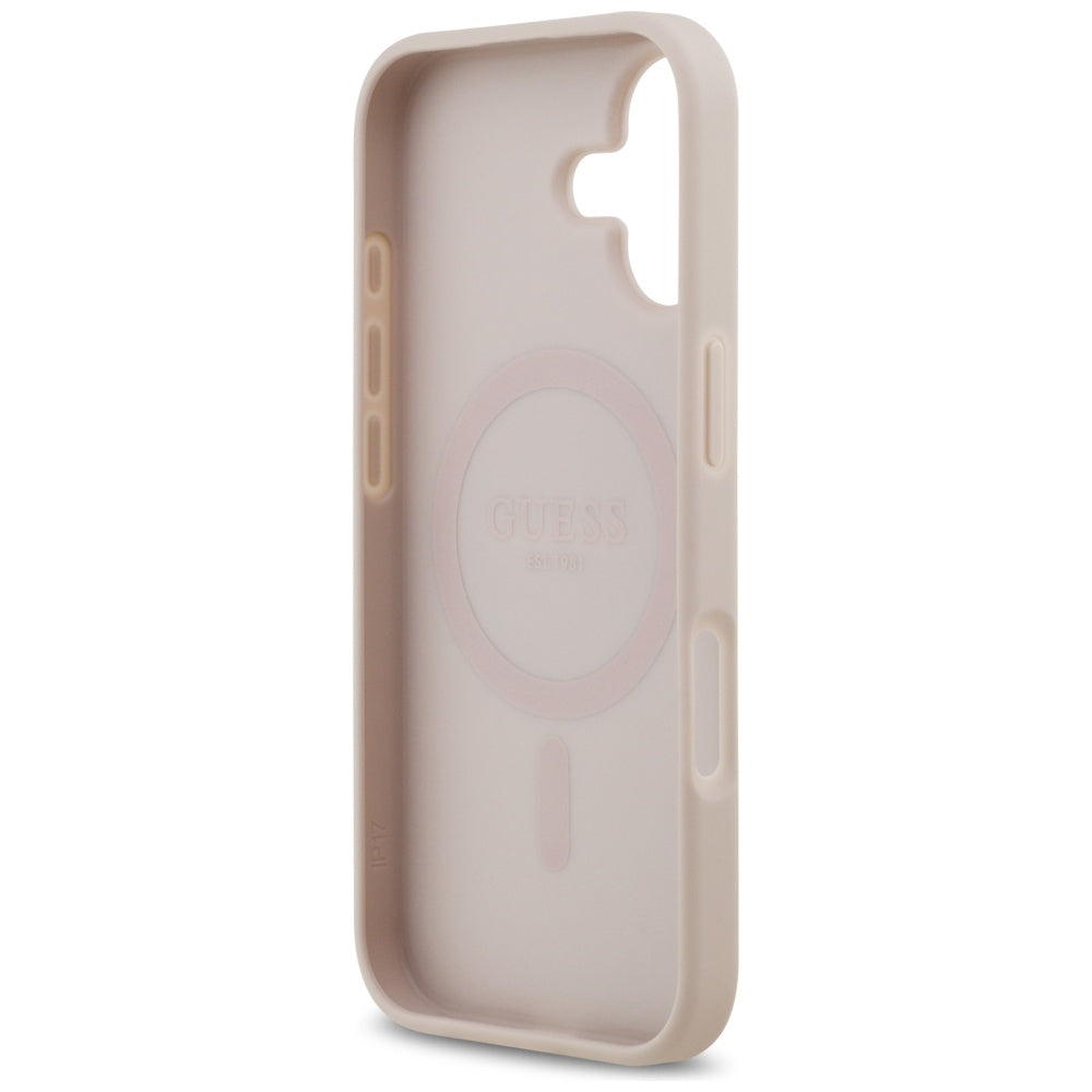 Guess 4G Circle Classic Logo MagSafe Case til iPhone 17 - Pink