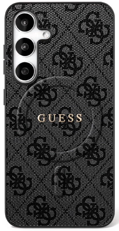 Guess 4G Ring Classic Logo MagSafe-hylster til Samsung Galaxy S25 FE - sort